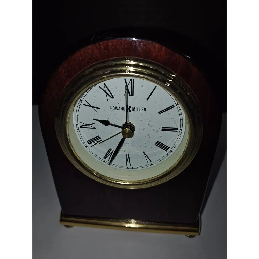 Howard Miller Vintage Rosewood Arch Mantle Table Clock Rosewood Model 613487